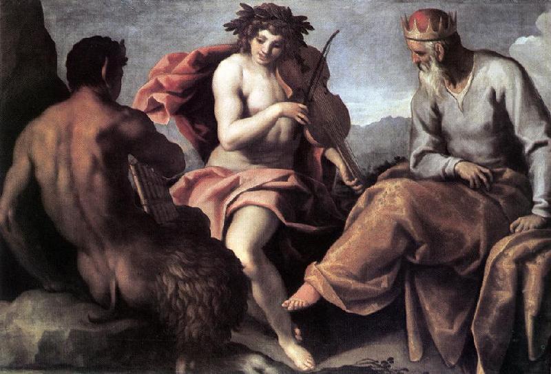 PALMA GIOVANE Apollo and Marsyas (1)a sg oil painting image